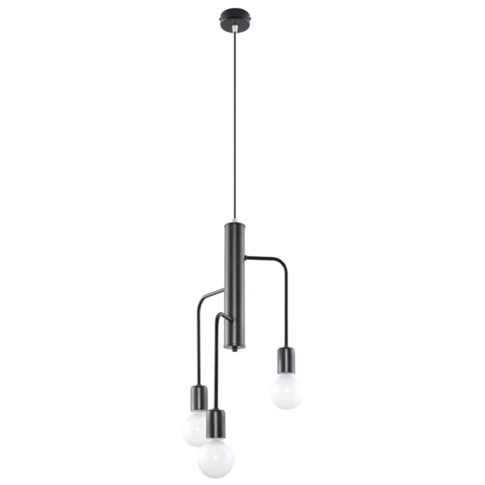 Lámpara de techo de acero negro alt. 100 cm