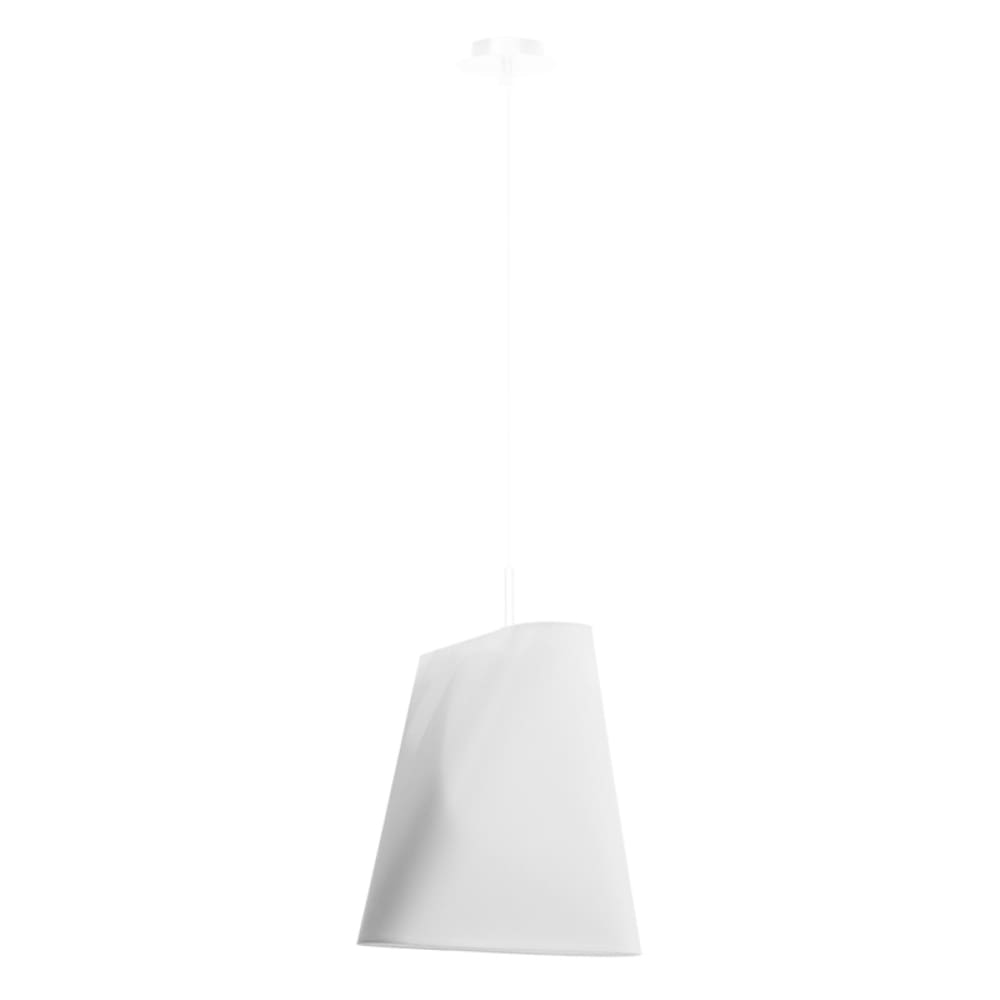 Lámpara de techo blanco tela/acero alt. 128 cm