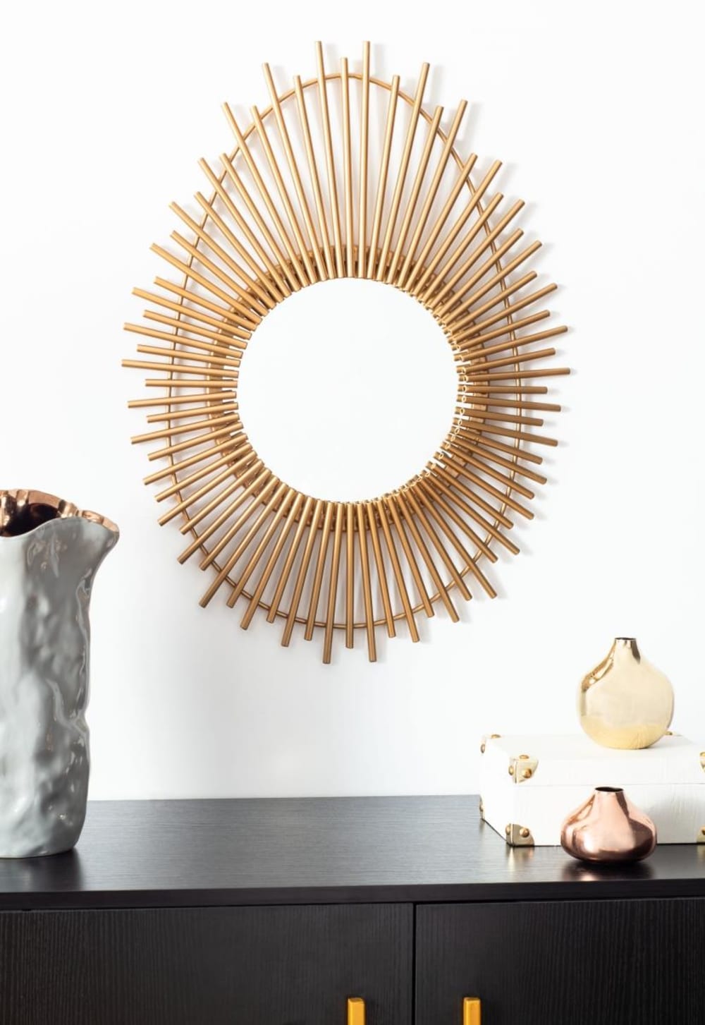 Spiegel aus Eisen/Glas/Mdf, Gold - Maisons Du Monde