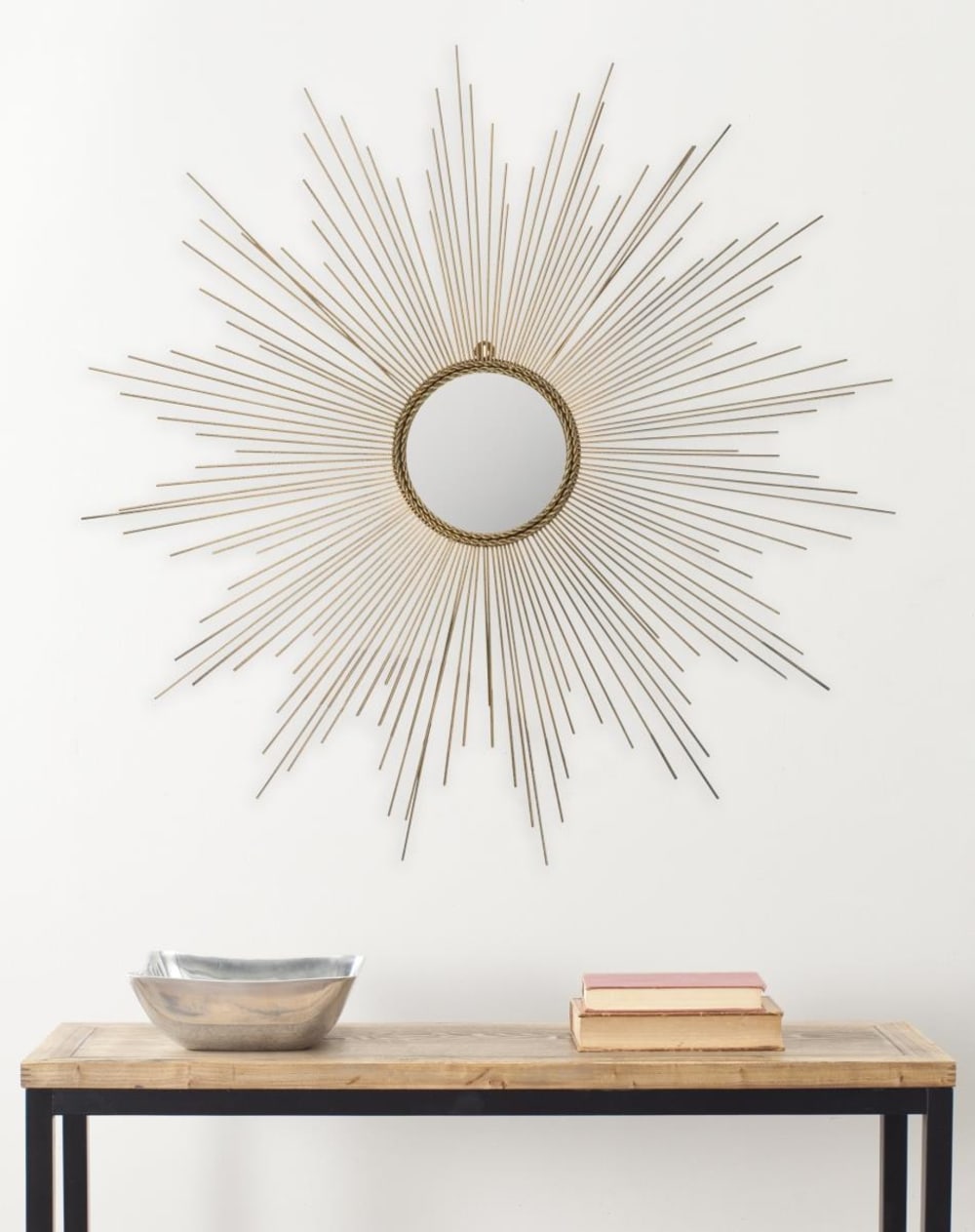 Spiegel aus Eisen/Glas/Holz, Gold - Maisons Du Monde