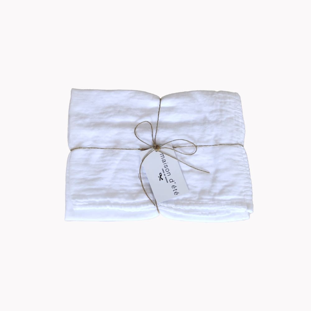 Serviette de table gaze de coton blanc 45X45 CM