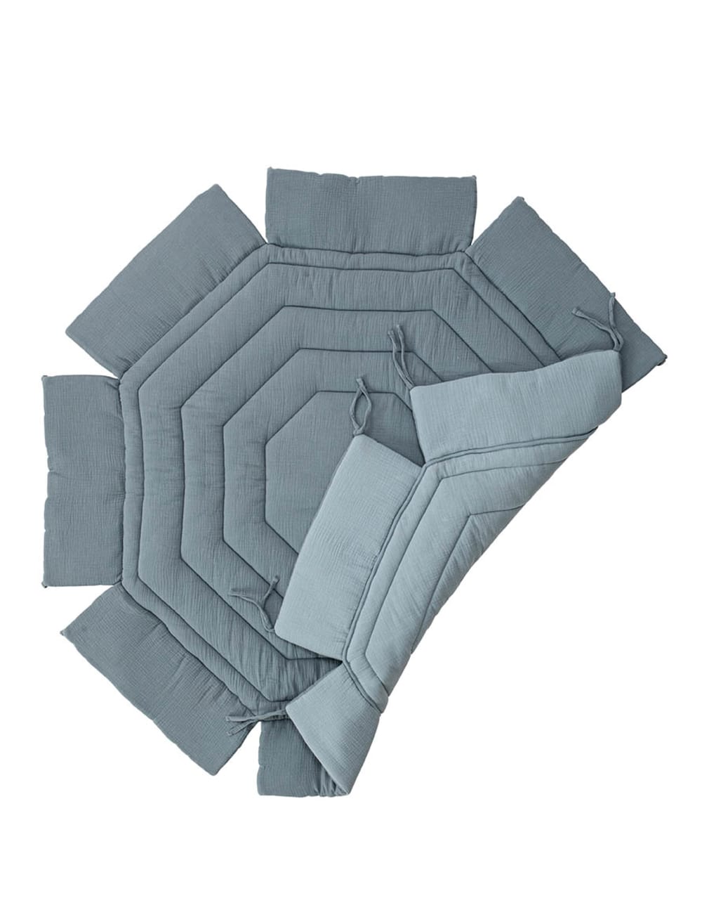 Tapis de parc rond bicolore Gris Ardoise