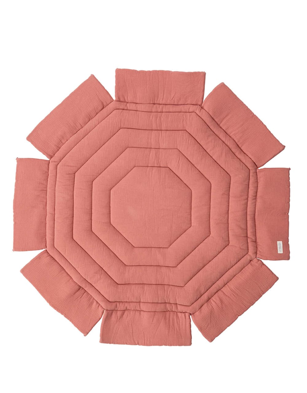 Tapis de parc rond bicolore Rose poudré