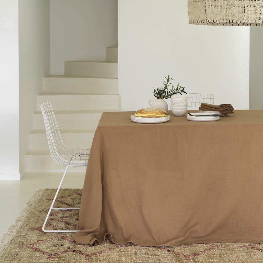 Servilleta de gasa de algodon tabaco 45X45 CM - Maisons du Monde