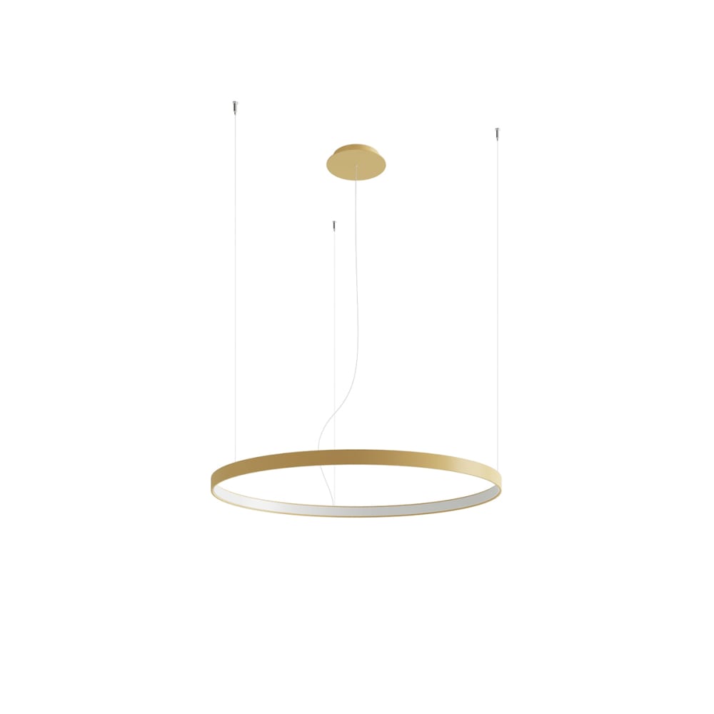 Thoro Lighting Hängelampe aus Aluminium, Höhe 150 cm, golden style modern - Aluminium