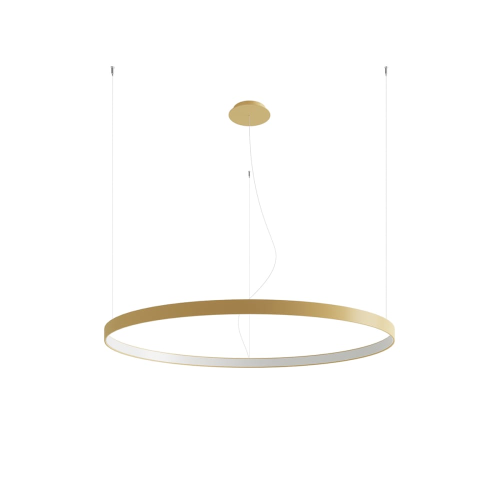 Thoro Lighting Hängelampe aus Aluminium, Höhe 150 cm, golden style modern - Aluminium