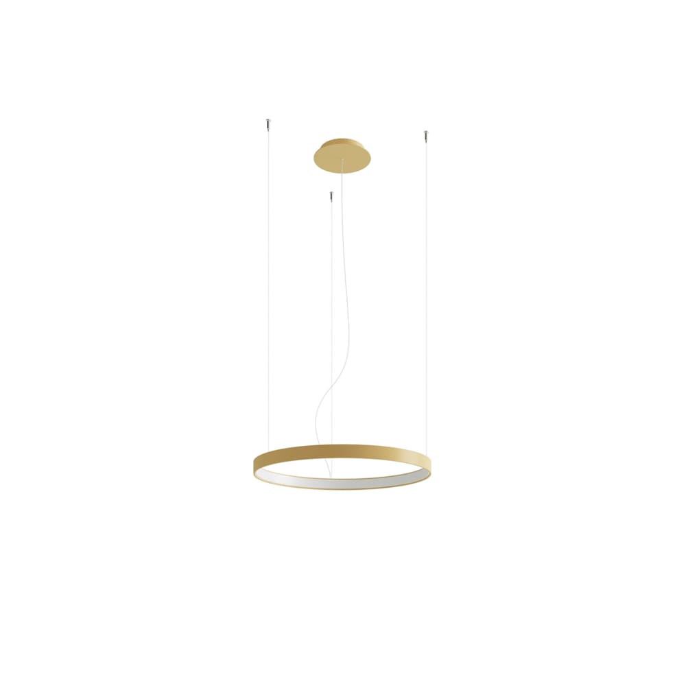 Thoro Lighting Hängelampe aus Aluminium, Höhe 150 cm, golden style modern - Aluminium