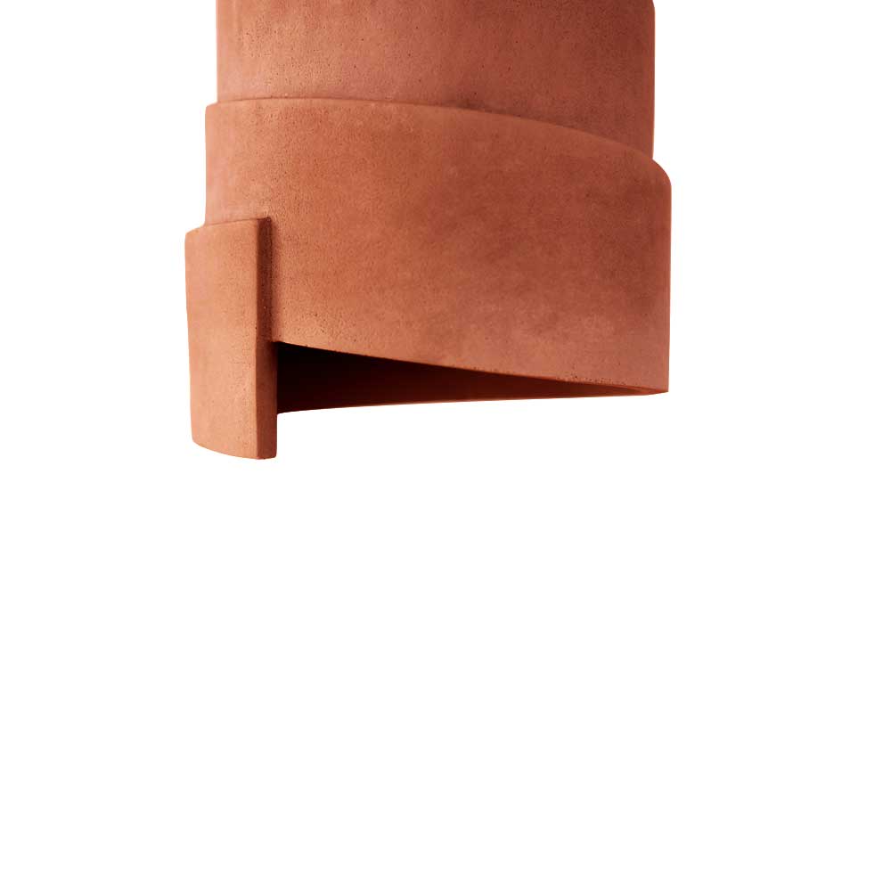 Suspension triple béton terracotta et accessoires noirs — vue 4