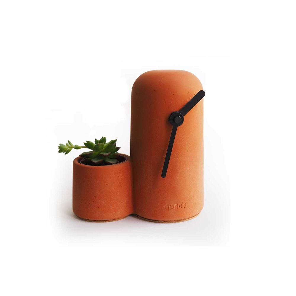 horloge en béton terracotta