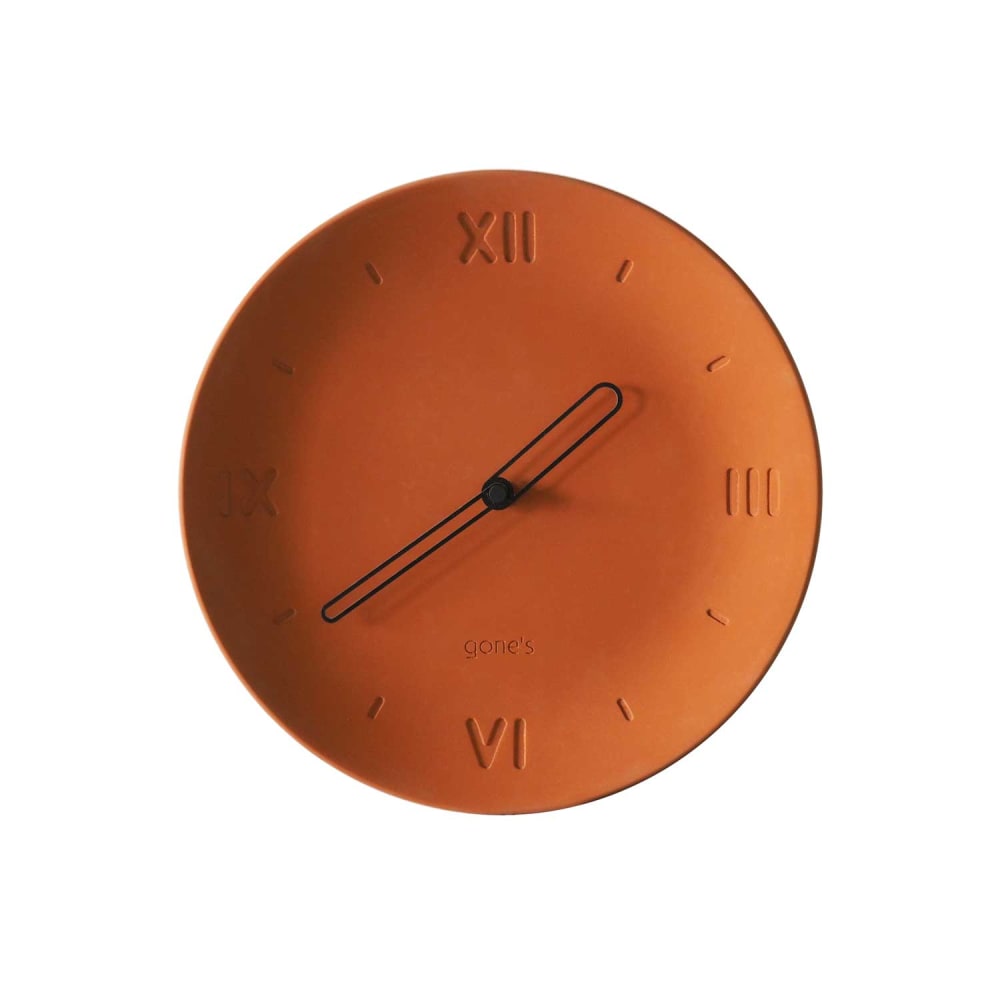 horloge en béton terracotta