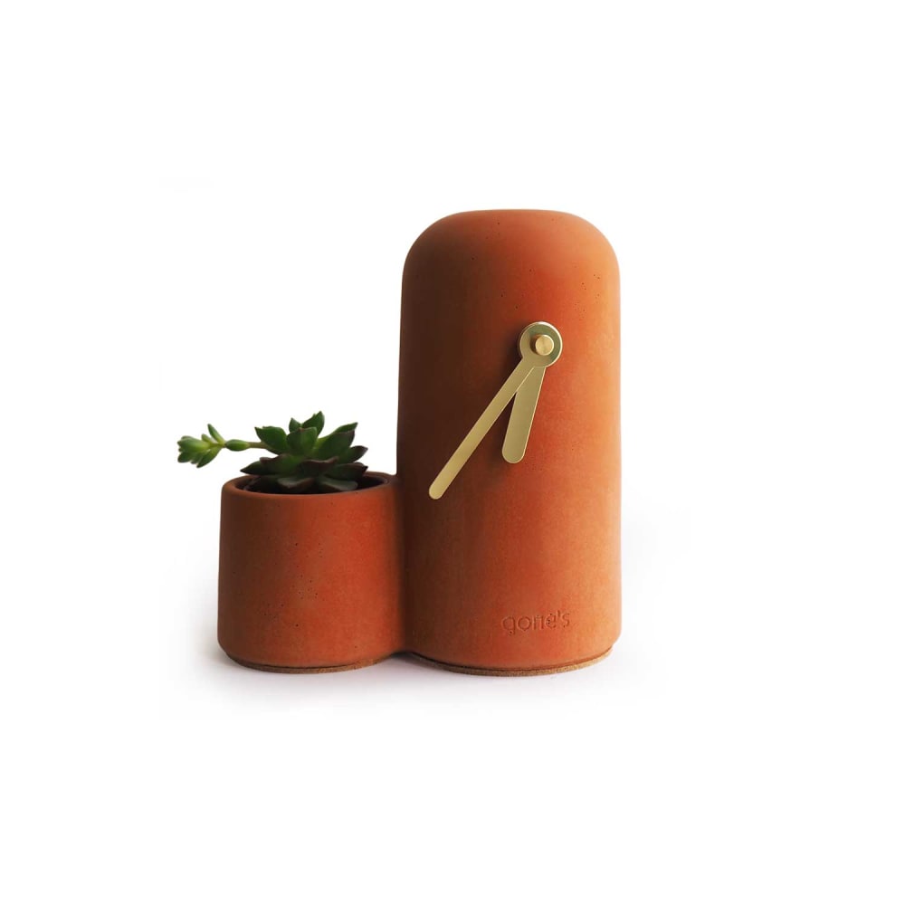 horloge en béton terracotta