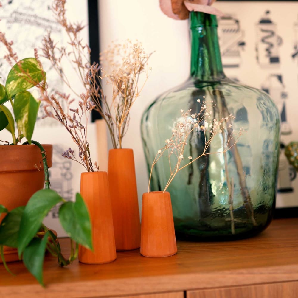 Terrakotta-Beton-Soliflore Vase (klein) H9cm - Maisons Du Monde