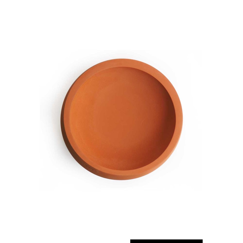 Petit videpoche en béton naturel teinté terracotta — vue 3