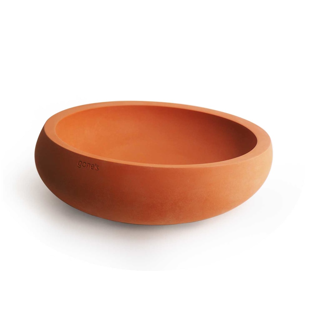Videpoche en béton naturel teinté terracotta