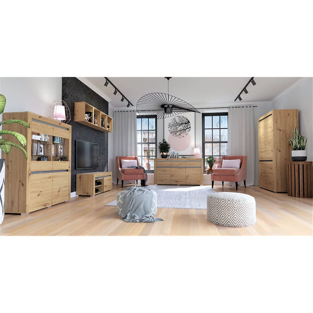 Sideboard 2 Türen 1 Schublade inkl Laminierte Platten Holz -