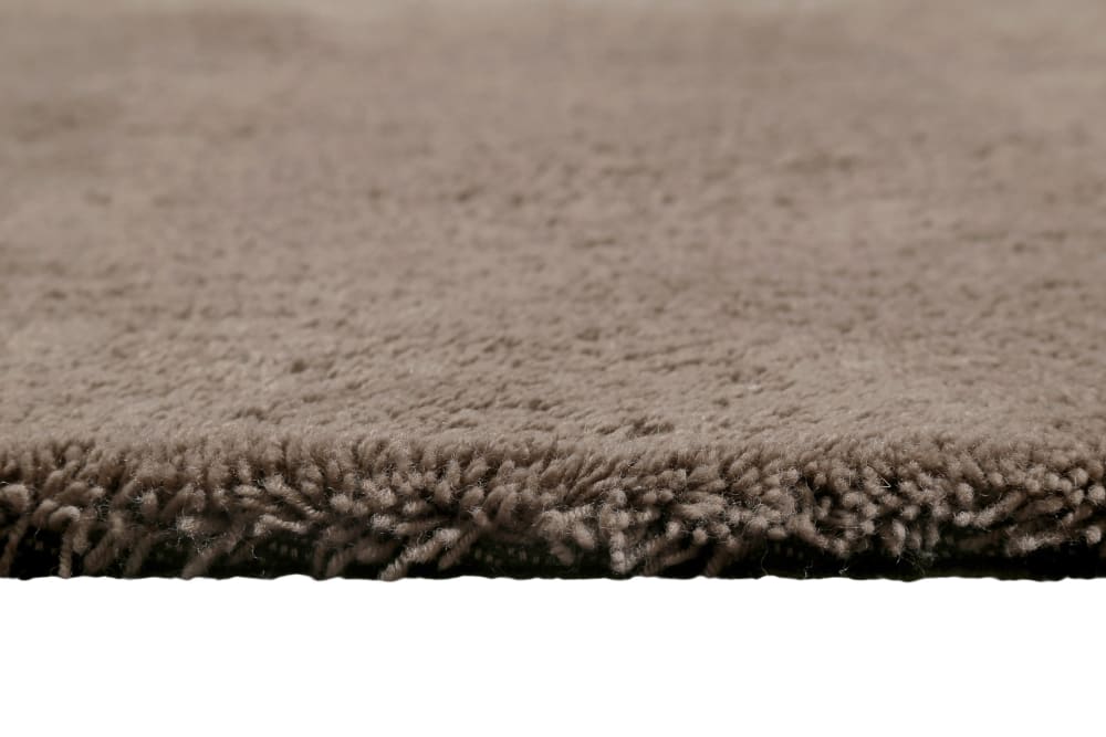 Tapis à poil court pure laine vierge marron 70x140 — vue 4