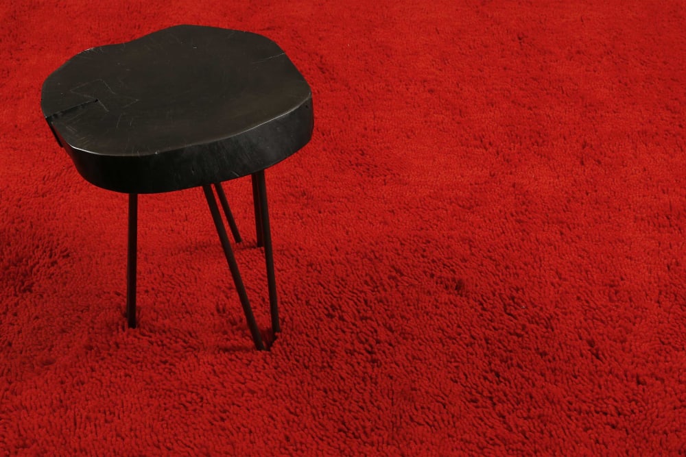 Tapis confort moelleux en laine, poils longs rouge 90x160 — vue 4
