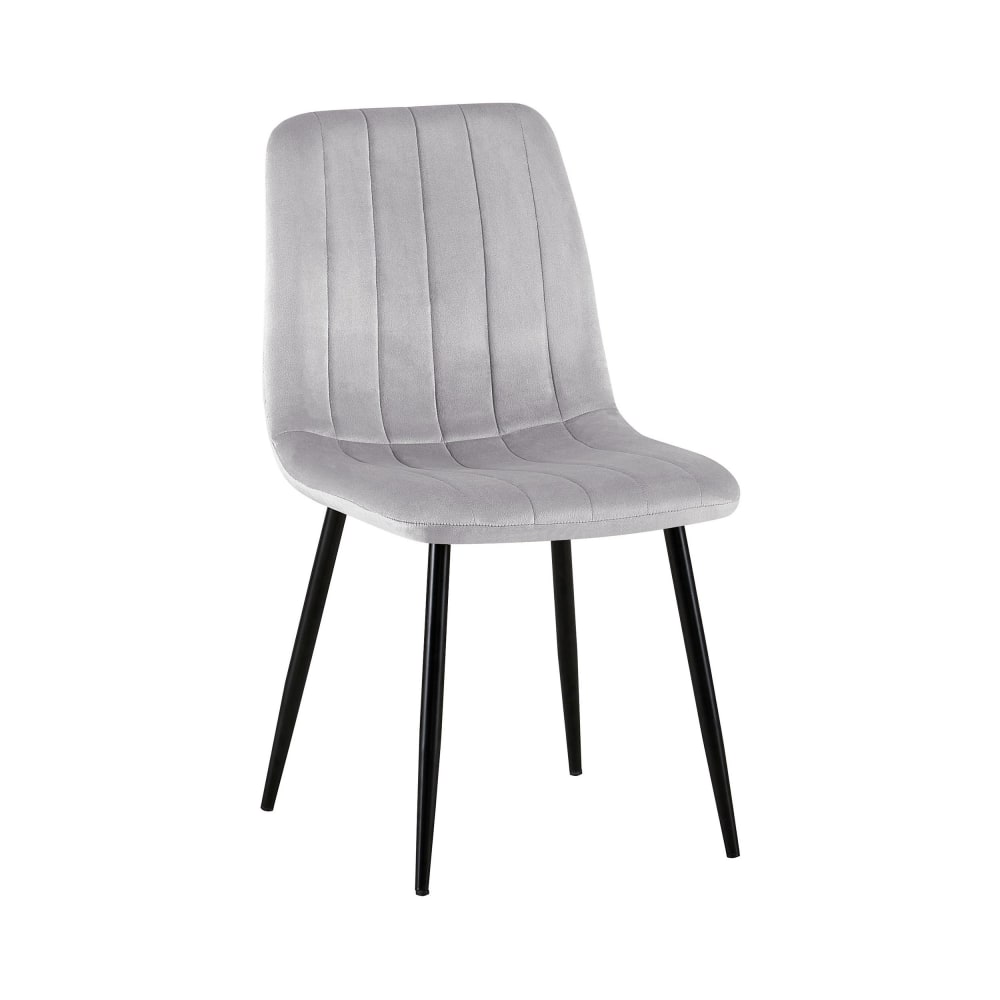 Chaise à manger tapissée en velours Gris