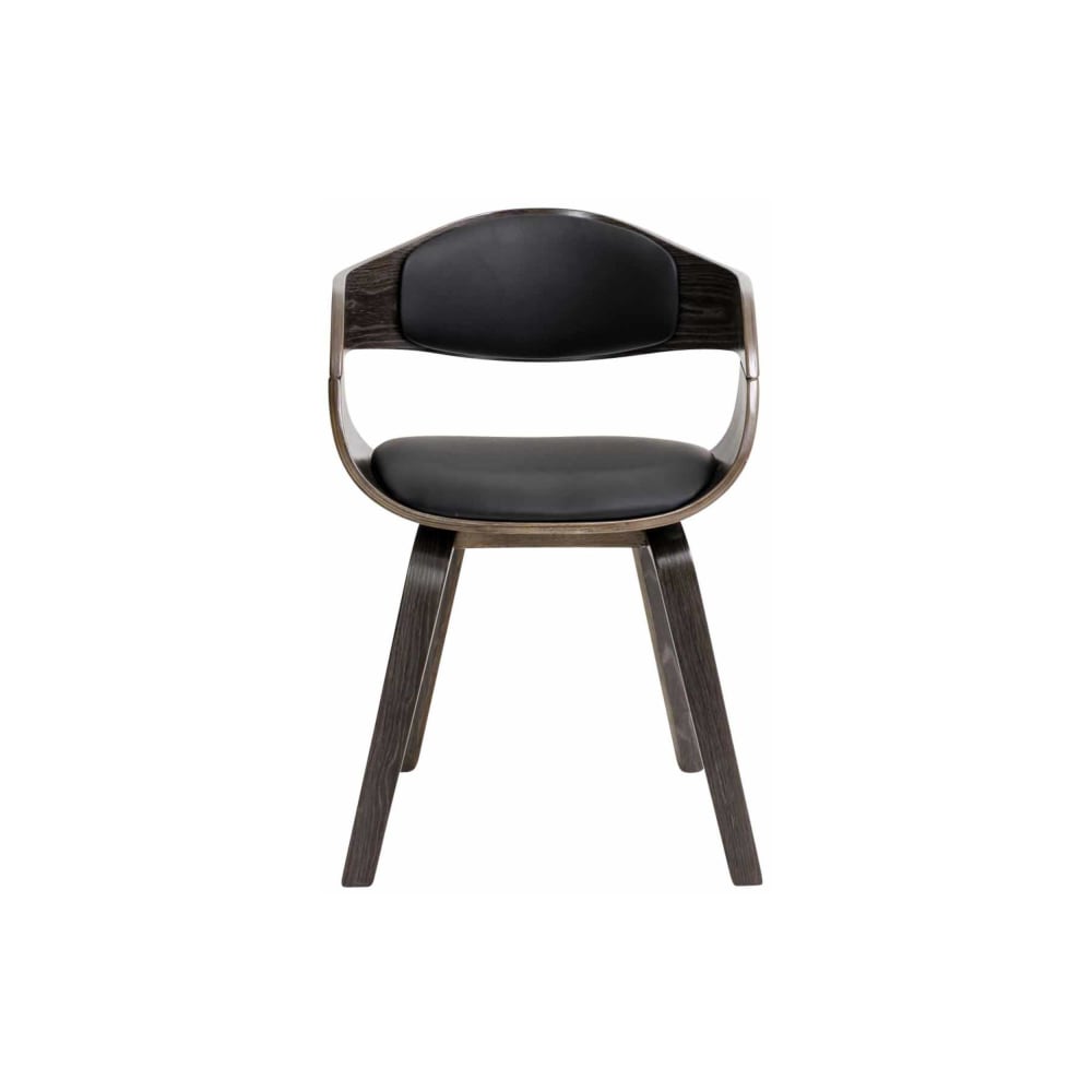 Set de 2 sillas con asiento en Simil cuero Negro/gris - Maisons du Monde