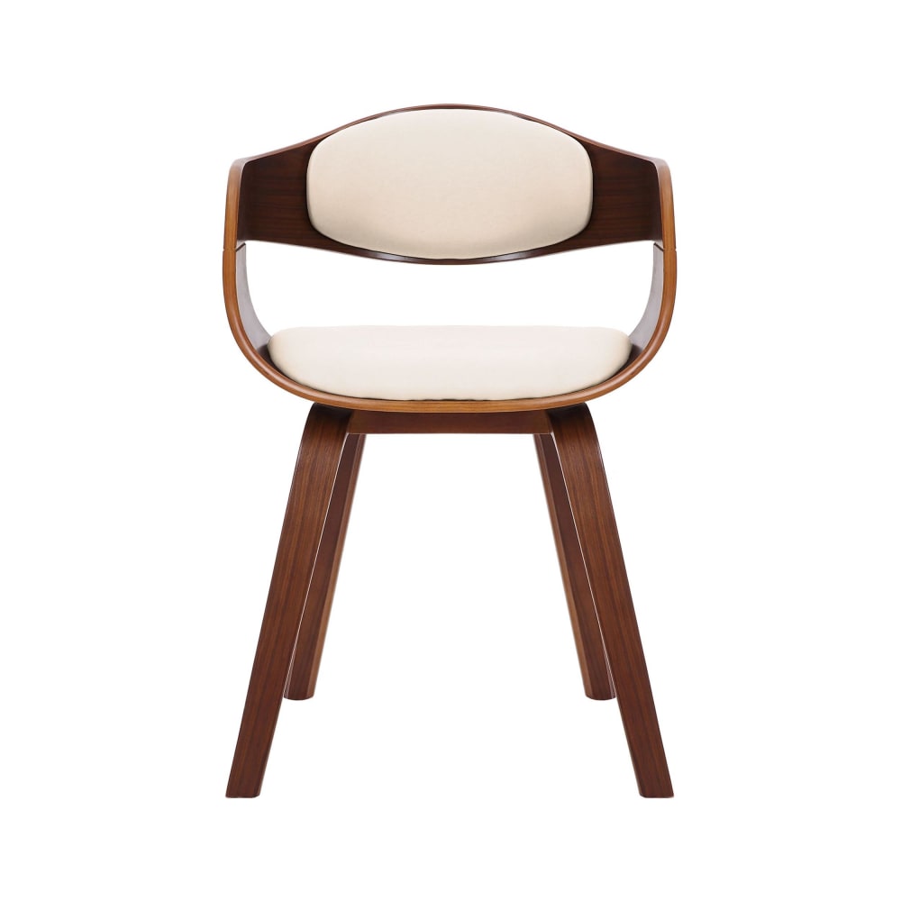 Set de 2 sillas con asiento en Simil cuero Nogal/crema - Maisons du Monde