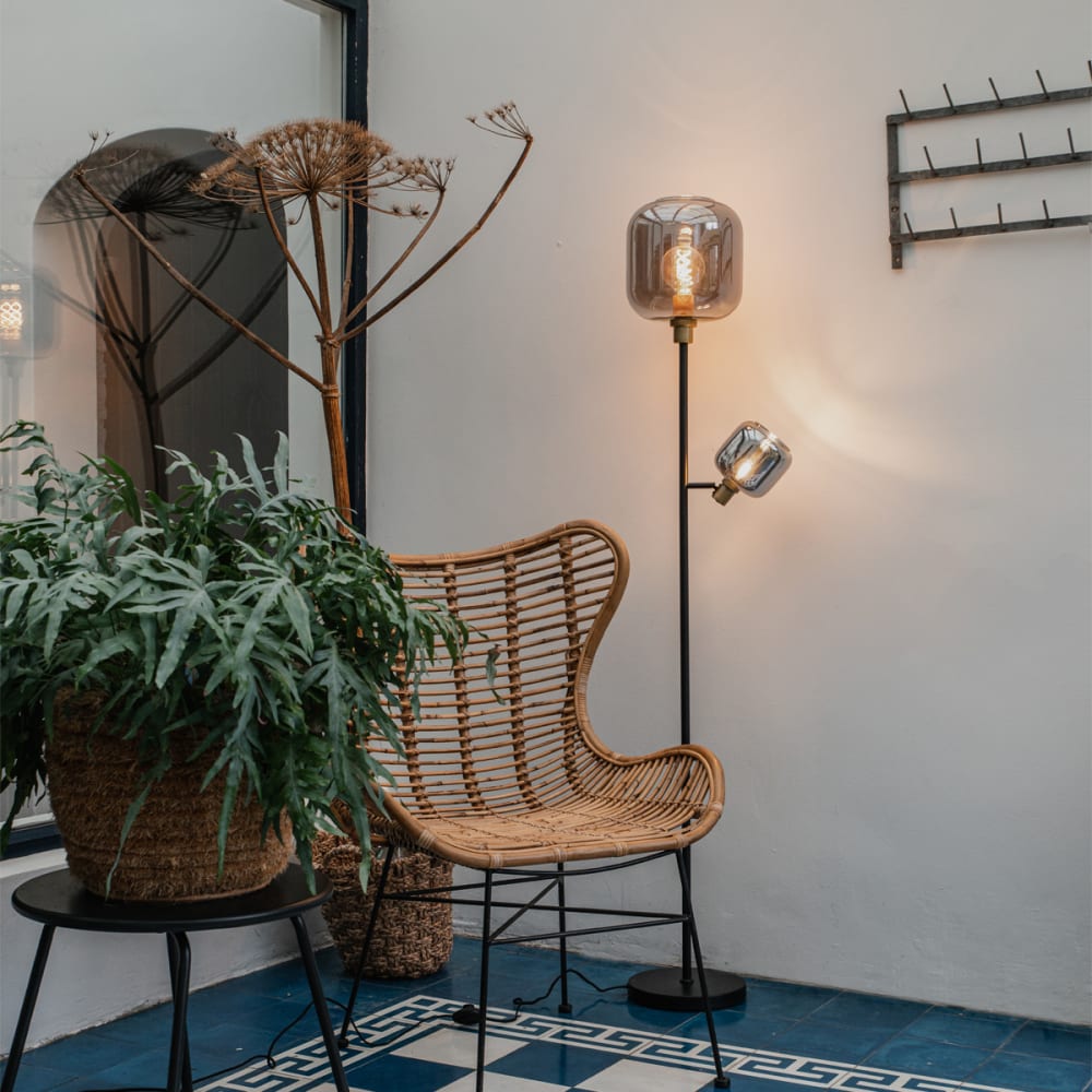 Lampadaire en verre gris — vue 3