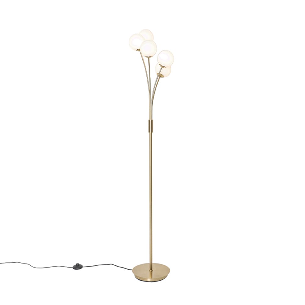 QAZQA Stehleuchte aus Stahl, gold style modern - Metall