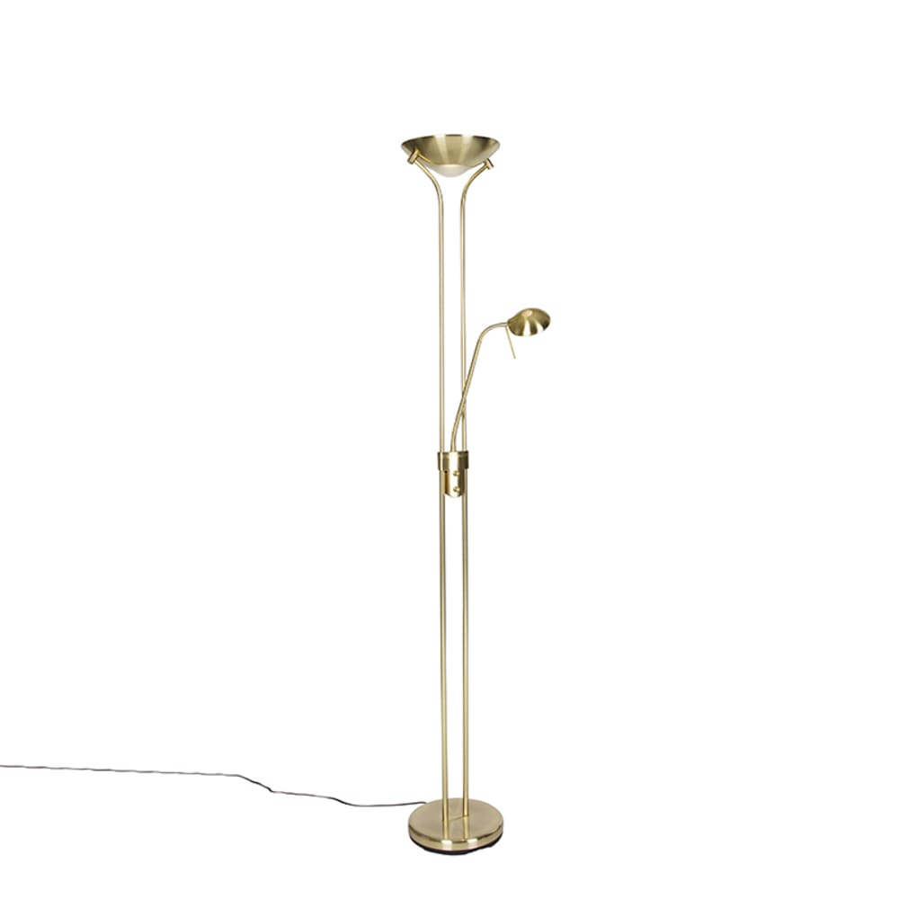 QAZQA Stehleuchte aus Stahl, gold/messing style modern - Metall