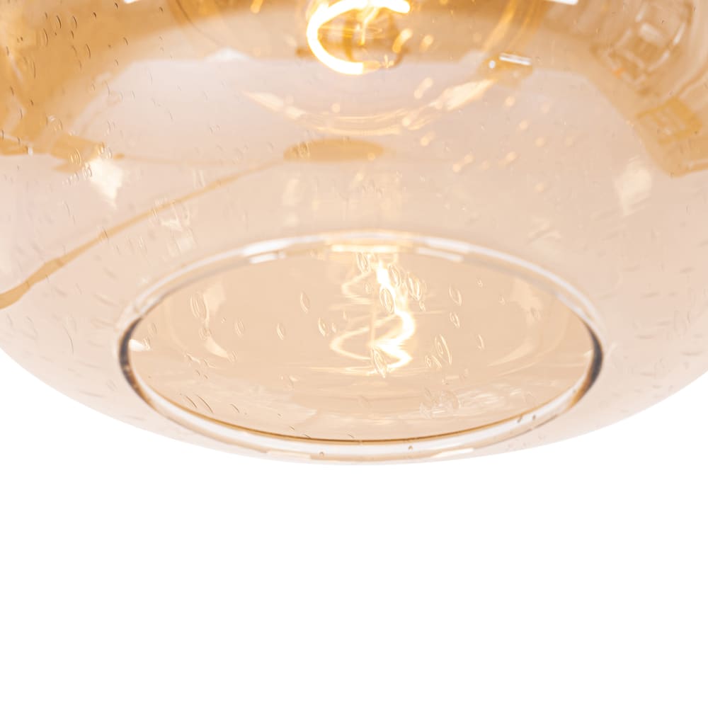 Lampe de table en verre orange — vue 3