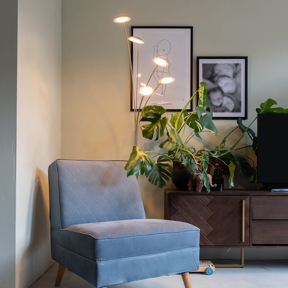 Stehlampe Stahl inkl. LED mit Touch-Dimmer - Maisons Du Monde