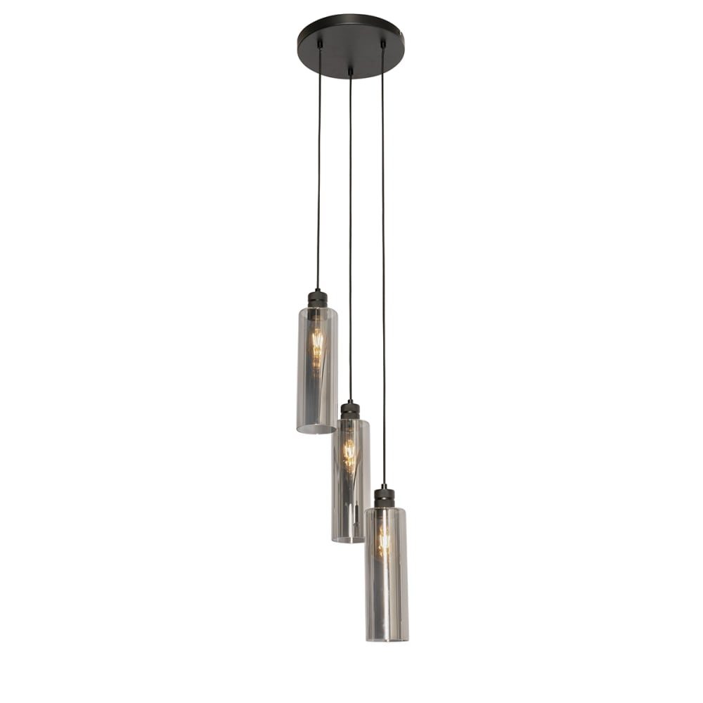 lampara colgante vidrio negro
