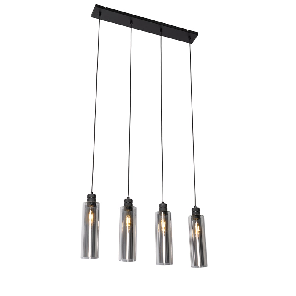 QAZQA Pendelleuchte aus Glas, schwarz style modern - Glas