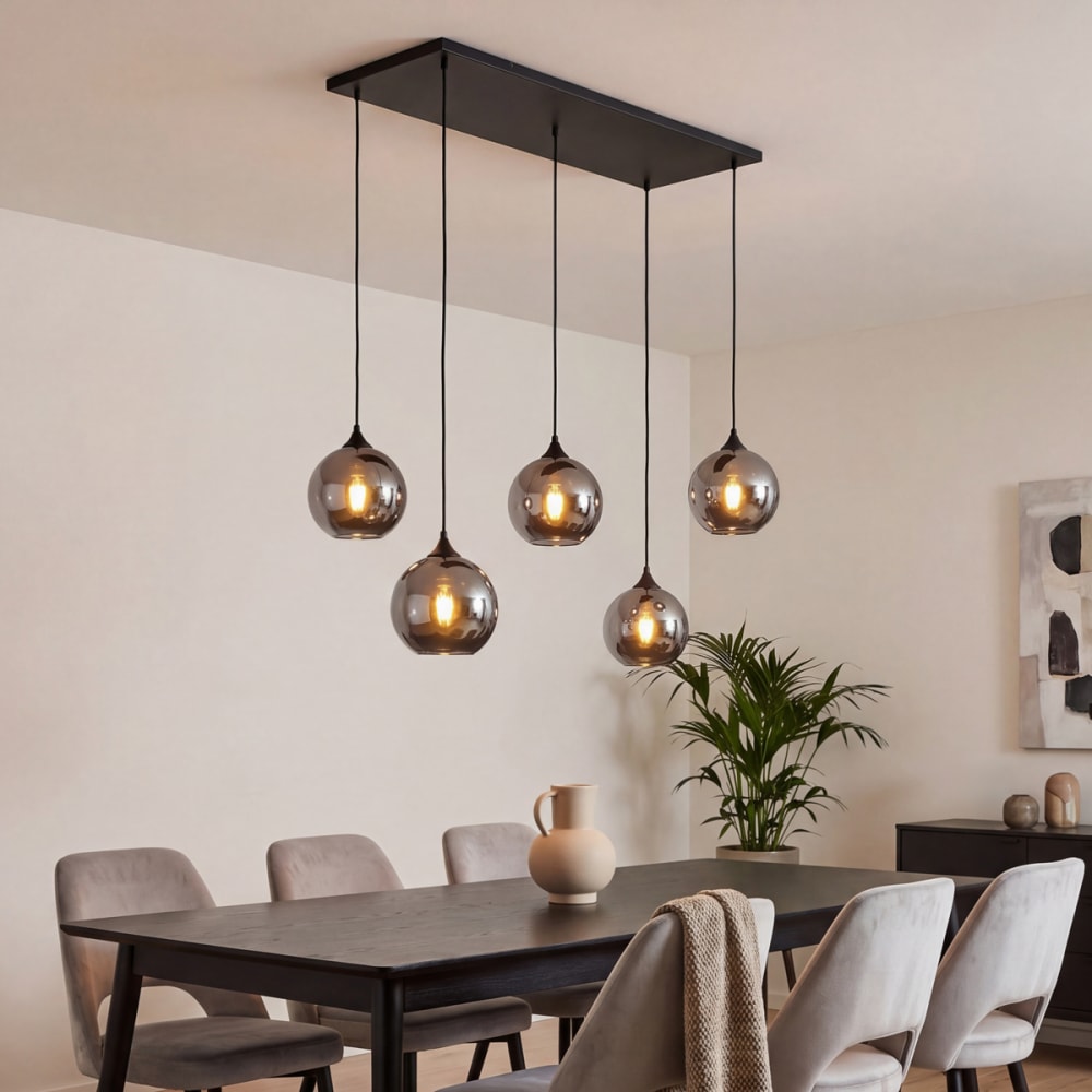 Suspension en verre gris — vue 3