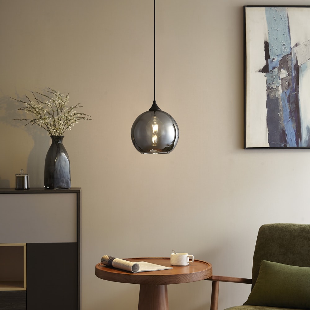Suspension en verre gris — vue 3