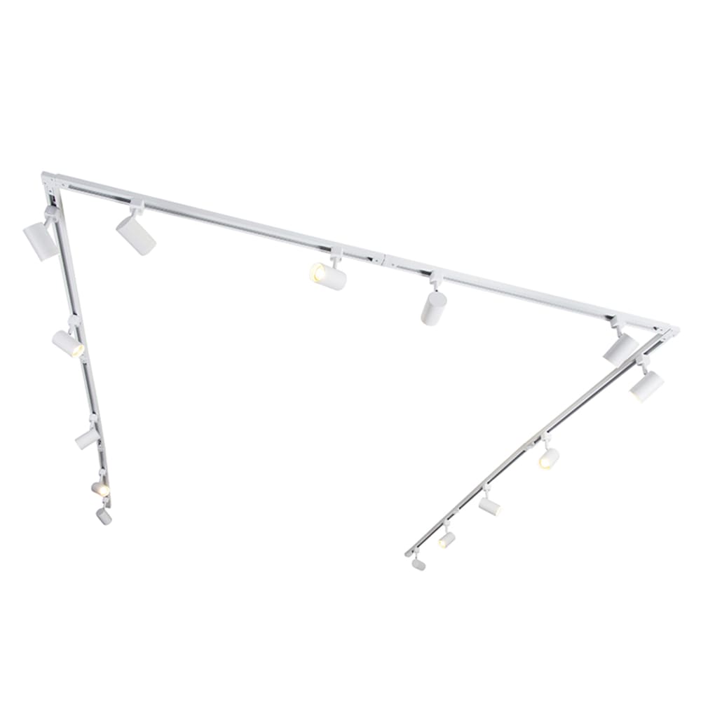 QAZQA Schienensystem weiß mit 14 Spots 1-phasig style modern - Metall
