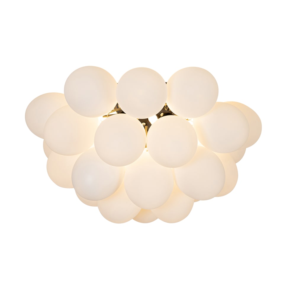 Plafonnier en verre blanc