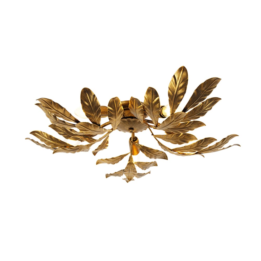 Plafonnier vintage or antique 5 lumières