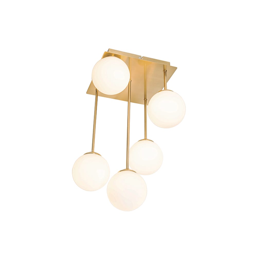 QAZQA Deckenleuchte aus Stahl, gold style modern - Metall