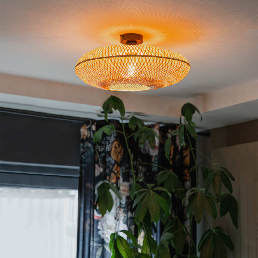 Plafonnier en bamboo naturel — vue 3