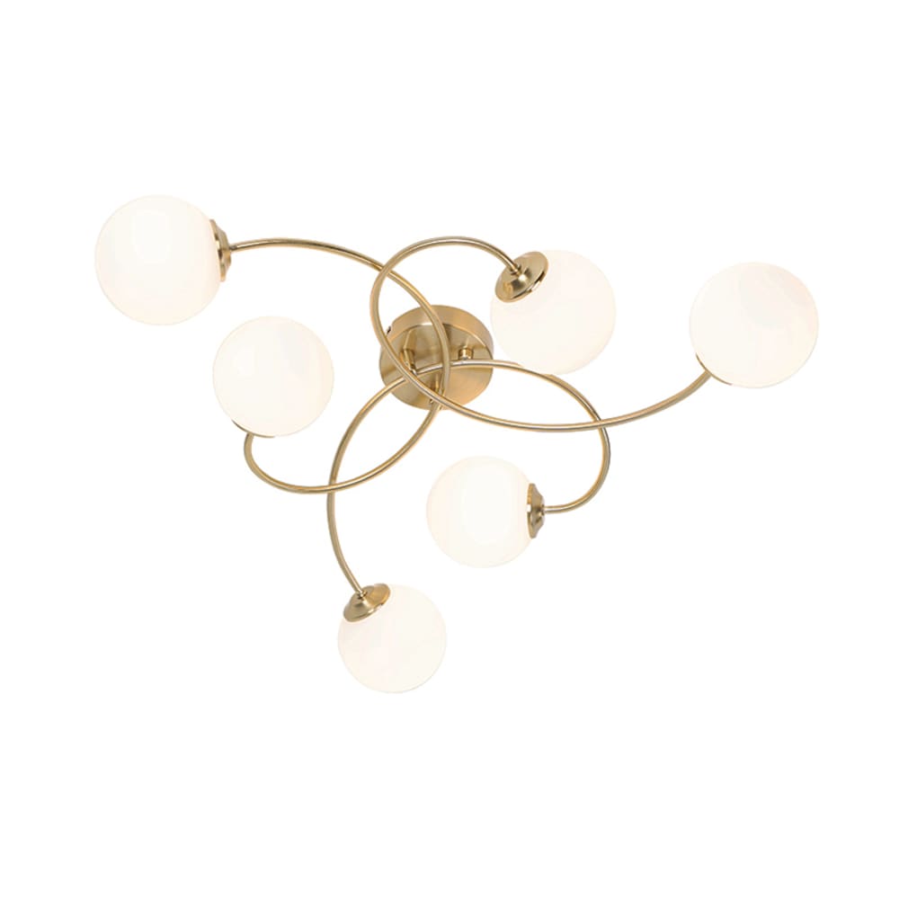 QAZQA Deckenleuchte aus Stahl, gold style modern - Metall
