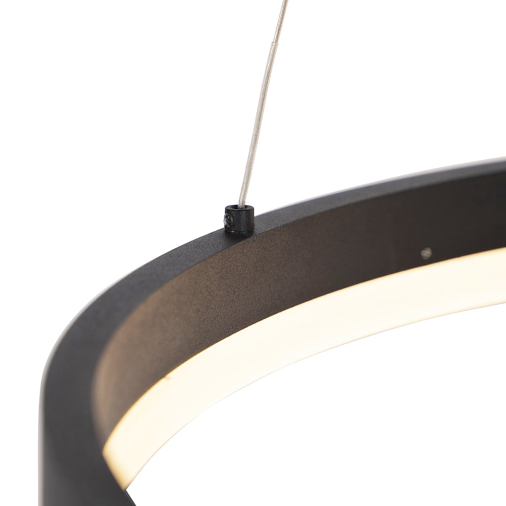 Suspension en aluminium noir — vue 3