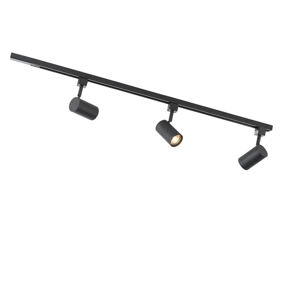 QAZQA Lampen Schienensystem aus Stahl, schwarz style modern - Metall