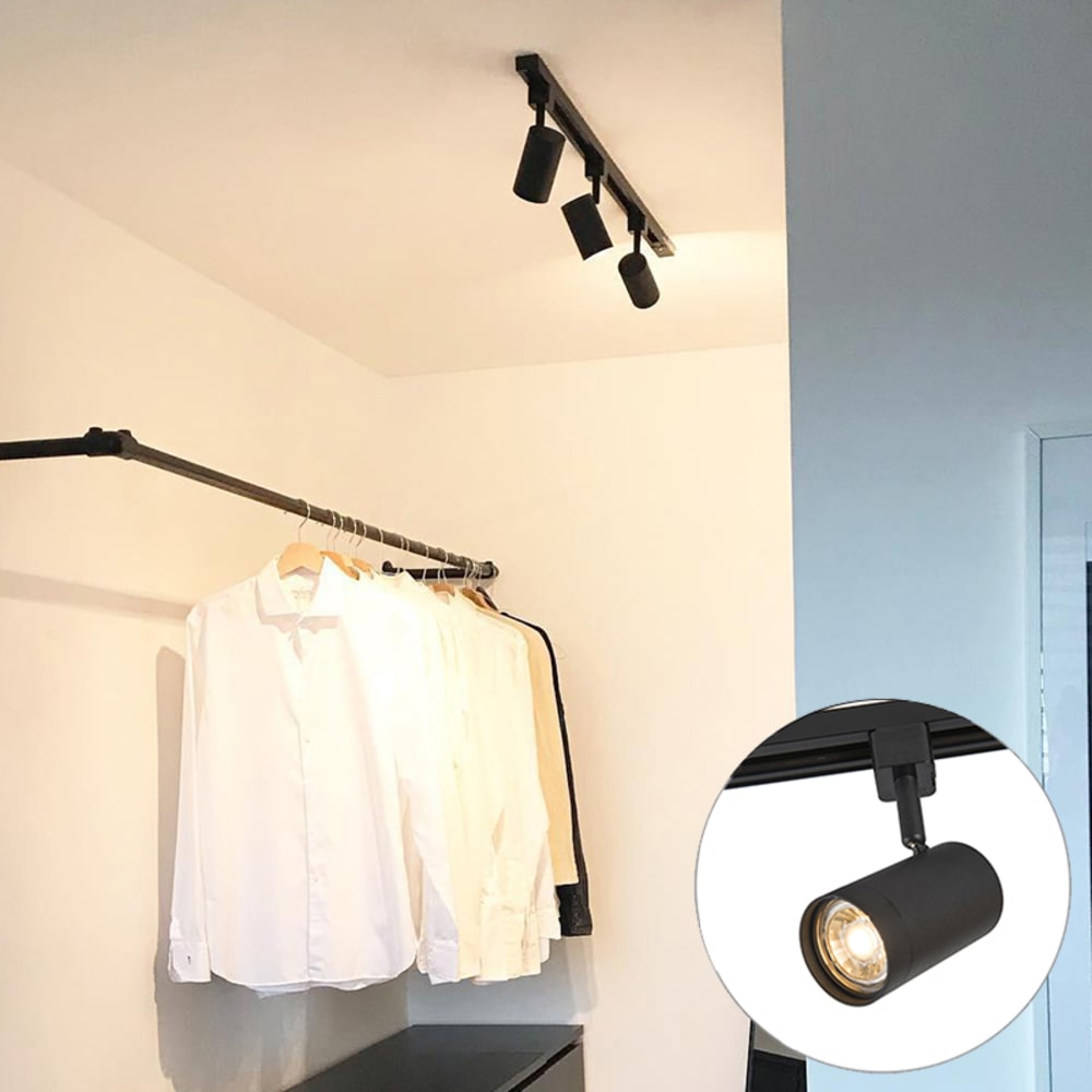 Lampen Schienensystem aus Stahl, schwarz - Maisons Du Monde