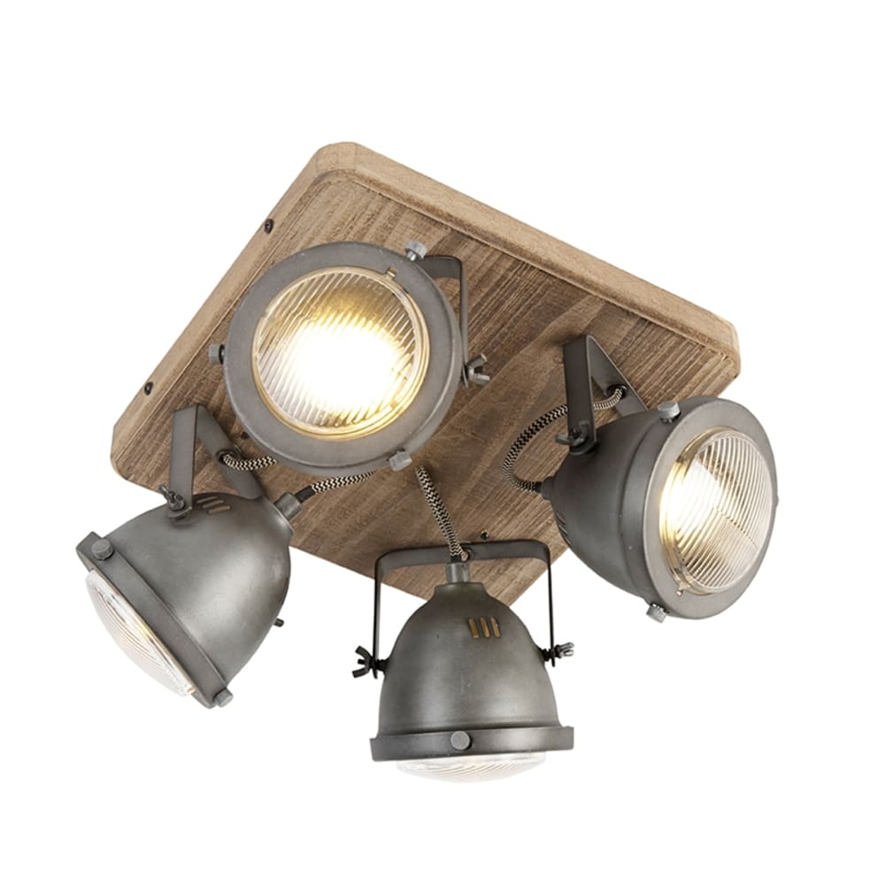 Spot plafond en acier gris