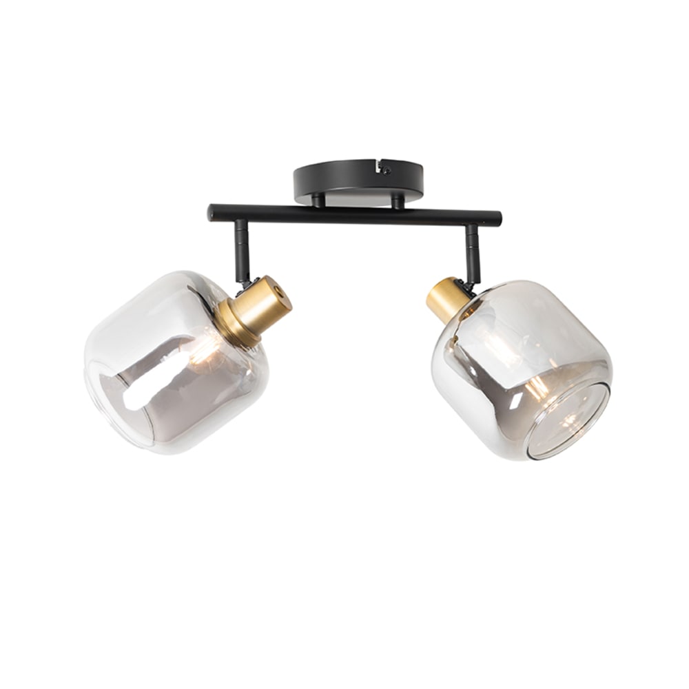 Spot plafond en verre gris