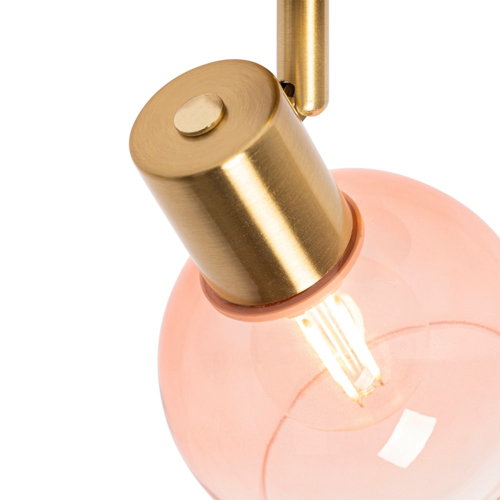 Spot murale en acier rose — vue 3