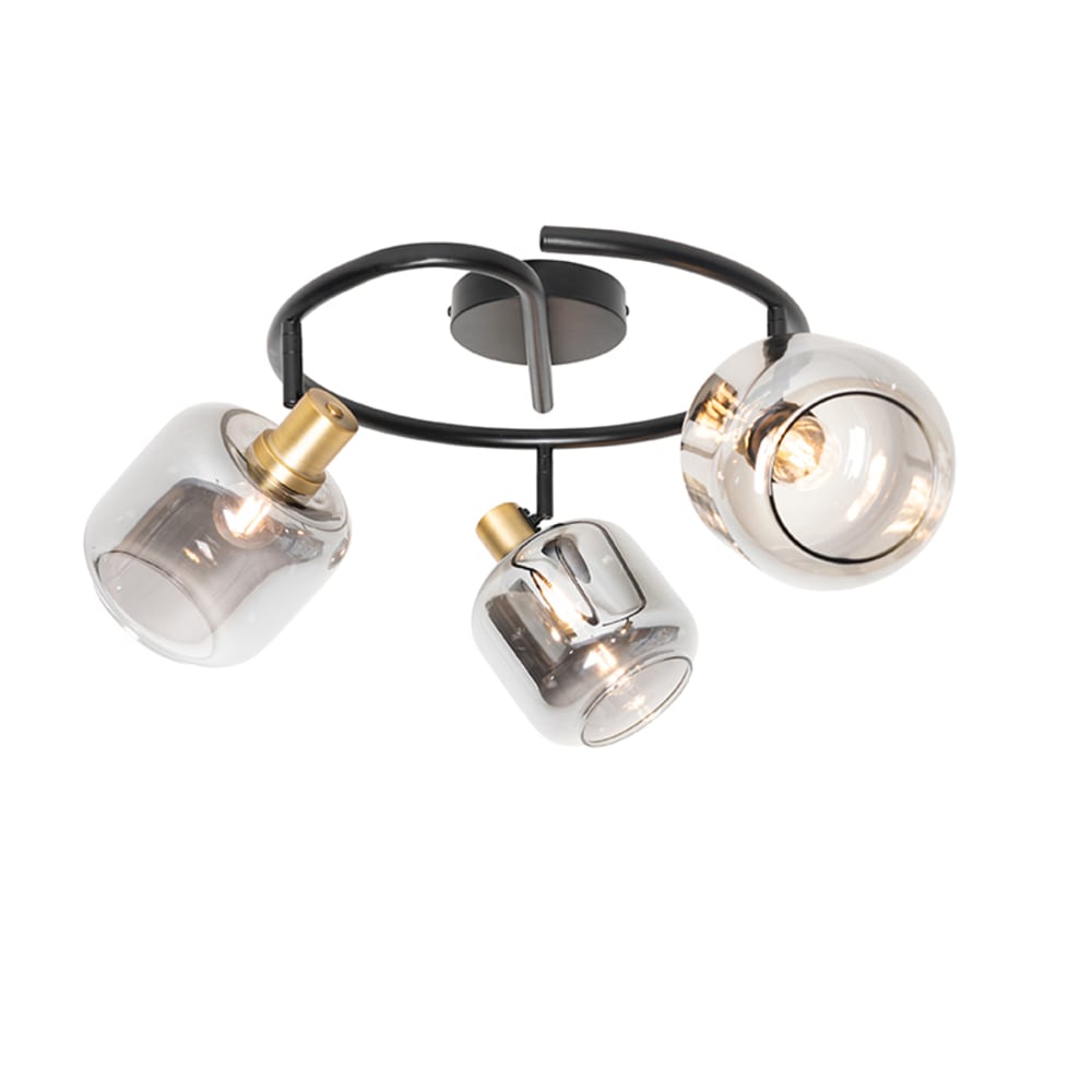 Spot plafond en verre gris