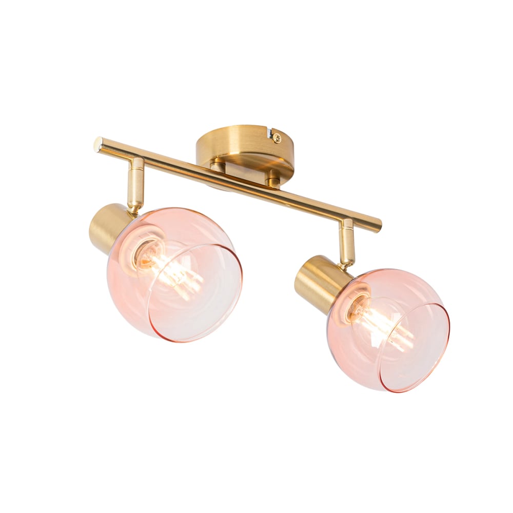 QAZQA Aufbaustrahler aus Stahl, rosa style vintage - Metall