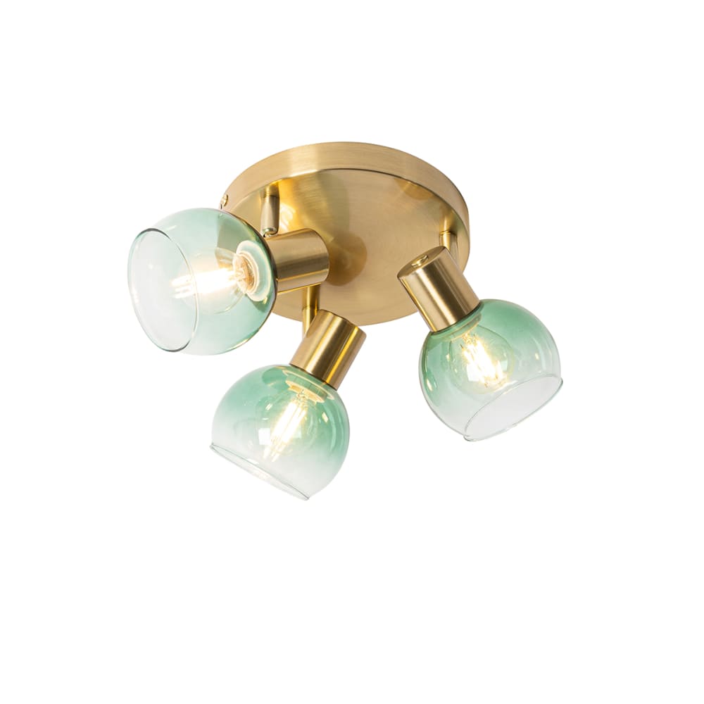 Spot plafond en acier vert — vue 3