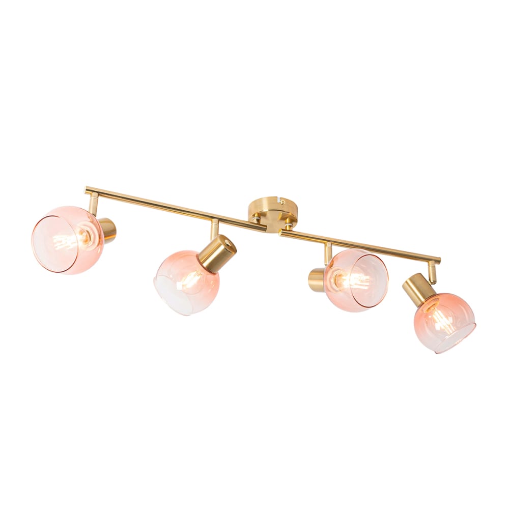 QAZQA Aufbaustrahler aus Stahl, rosa style vintage - Metall