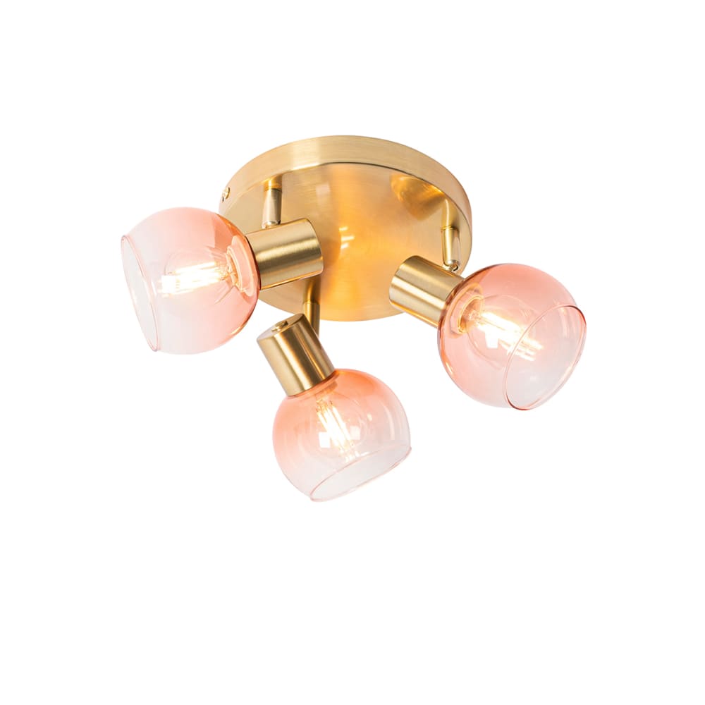 QAZQA Aufbaustrahler aus Stahl, rosa style vintage - Metall